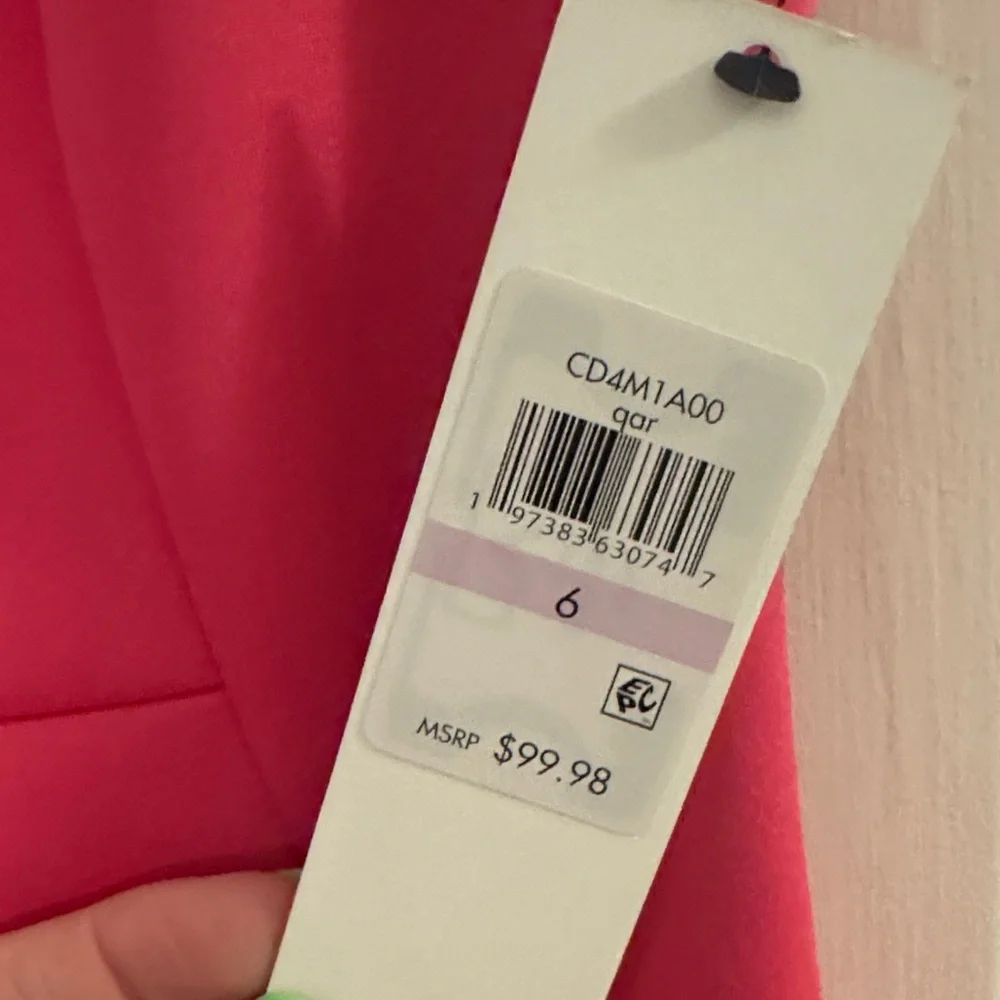 Calvin Klein Bold pink Sleeveless Midi Dress - Picture 2 of 6